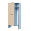 Шкаф для верхней одежды персонала во входную группу из коллекции мебели «НЕГА» (голубой) - «globural.ru» - Волгоград