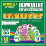 Комплект динамических раздаточных пособий - Окружающий мир (веера). Животные и растения, дорожные знаки. - «globural.ru» - Волгоград
