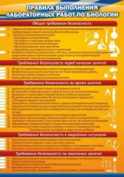 Стенд "Правила выполнения лабораторных работ по биологии" (вариант 2) - «globural.ru» - Волгоград