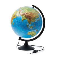 Глобус Земли физический  с подсветкой D=320 мм - «globural.ru» - Волгоград