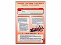 Стенд "Порядок действий работников школы при пожаре" - «globural.ru» - Волгоград
