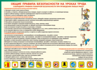 Таблица Общие правила безопасности на уроках труда 1000*1400 винил	  - «globural.ru» - Волгоград