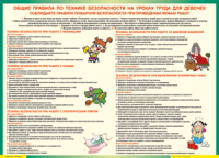 Правила безопасности на уроках труда для девочек 1000*1400 винил	 - «globural.ru» - Волгоград