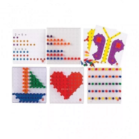 Мозаика Peg Board. Набор с прозрачными досками и картинками - «globural.ru» - Волгоград