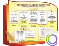 Стенд "Правописание корней с чередованием гласных" - «globural.ru» - Волгоград