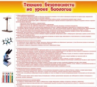Стенд "Техника безопасности на уроках биологии" (вариант 2) - «globural.ru» - Волгоград