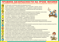 Таблица Правила безопасности на уроке физики 1000*1400 винил	 - «globural.ru» - Волгоград