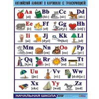 Таблица демонстрационная "Английский алфавит в картинках"(100x140) - «globural.ru» - Волгоград