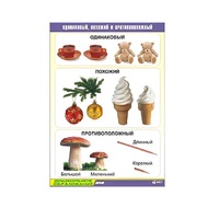 Таблица демонстрационная "Одинаковый, похожий и противоположный" (винил 70x100) - «globural.ru» - Волгоград