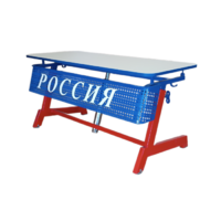 Стол ученический двухместный "Патриот-2п" на газовом лифте (р.гр. № 3-7 и наклоном столешницы ) - «globural.ru» - Волгоград