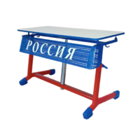 Стол ученический двухместный "Патриот-2о" на газовом лифте (р.гр. № 3-7 и наклоном столешницы) - «globural.ru» - Волгоград