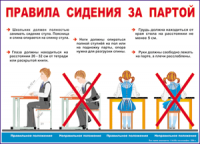 Таблица Правила сидения  за партой 1000*1400 винил - «globural.ru» - Волгоград