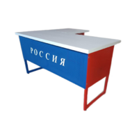 Стол преподавателя "Патриот" угловой с выкатной тумбой - «globural.ru» - Волгоград