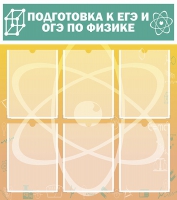 Стенд "Подготовка к ЕГЭ и ОГЭ по физике вариант 1 (6 карманов)" - «globural.ru» - Волгоград