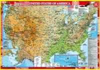 Настенная карта Соединенных Штатов Америки на английском языке (учебная) - «globural.ru» - Волгоград