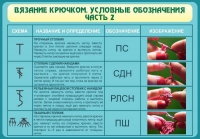 Стенд "Вязание крючком. Условные обозначения. Часть 2" - «globural.ru» - Волгоград