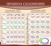 Стенд "Правила склонения" - «globural.ru» - Волгоград