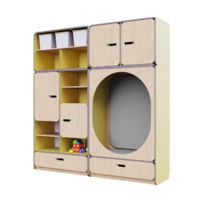 Детская стенка с местом для хранения и овальной зоной отдыха из коллекции «НЕГА» (цвет желтый) - «globural.ru» - Волгоград