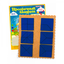 Прозрачный квадрат Ларчик (ковролин, синий)   - «globural.ru» - Волгоград