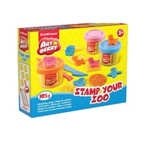 Пластилин на растительной основе Artberry/Stamp Your Zoo 3 бан./35 г со штампами - «globural.ru» - Волгоград