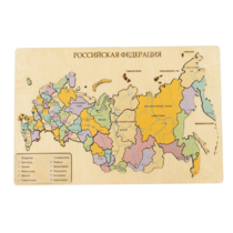 Пазл из дерева Административная карта России "Родина Моя" 522х308х10мм - «globural.ru» - Волгоград
