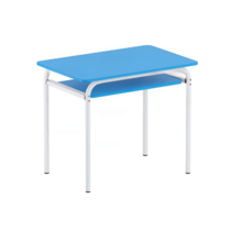 Стол компьютерный на металлокаркассе 1200х600х760 (синий/белый) - «globural.ru» - Волгоград