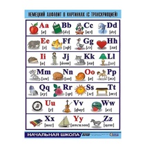 Таблица демонстрационная "Немецкий алфавит в картинках" (винил 100х140) - «globural.ru» - Волгоград