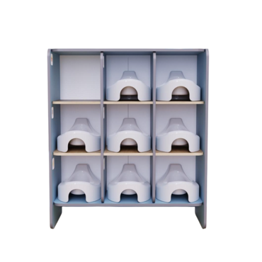 Детский стеллаж под горшки из коллекции «НЕГА» (голубой) - «globural.ru» - Волгоград