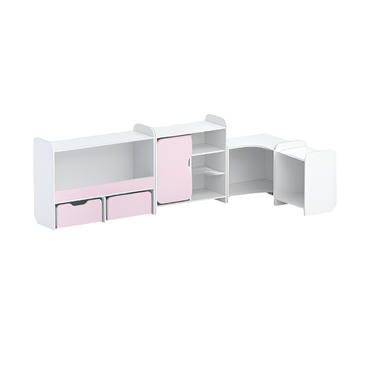 Набор стеллажей для игрушек и пособий "Росток" (белый/зефир) - «globural.ru» - Волгоград