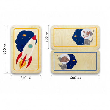 Набор стеновых панелей «Мы в Космосе - Белка и Стрелка» - «globural.ru» - Волгоград