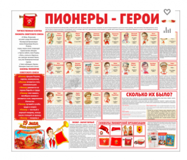 Тематический стенд "Пионеры-герои" - «globural.ru» - Волгоград